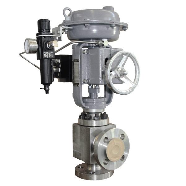 Top Guided Single Seated Angle Control Valve